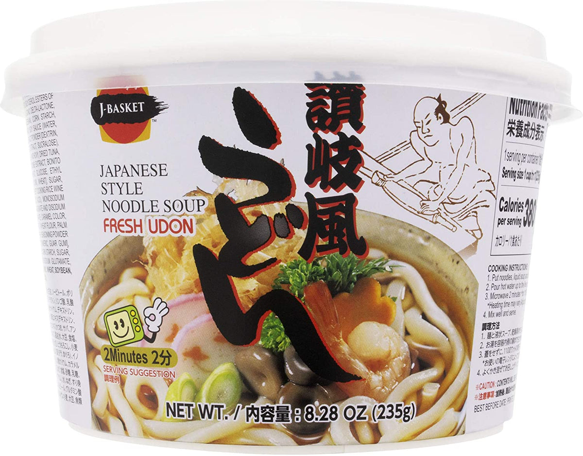 J-Basket Japanese Style Udon Noodle Soup, 8.28 Oz (221g)