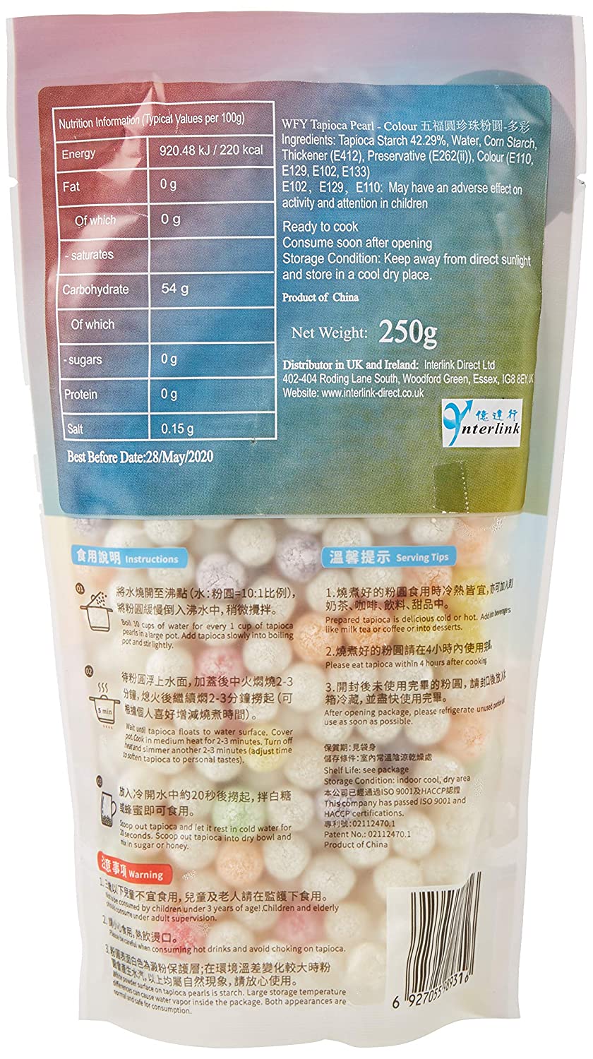 WuFuYuan Color Tapioca Pearl 8.8 Oz (250 g) – CoCo Island Mart