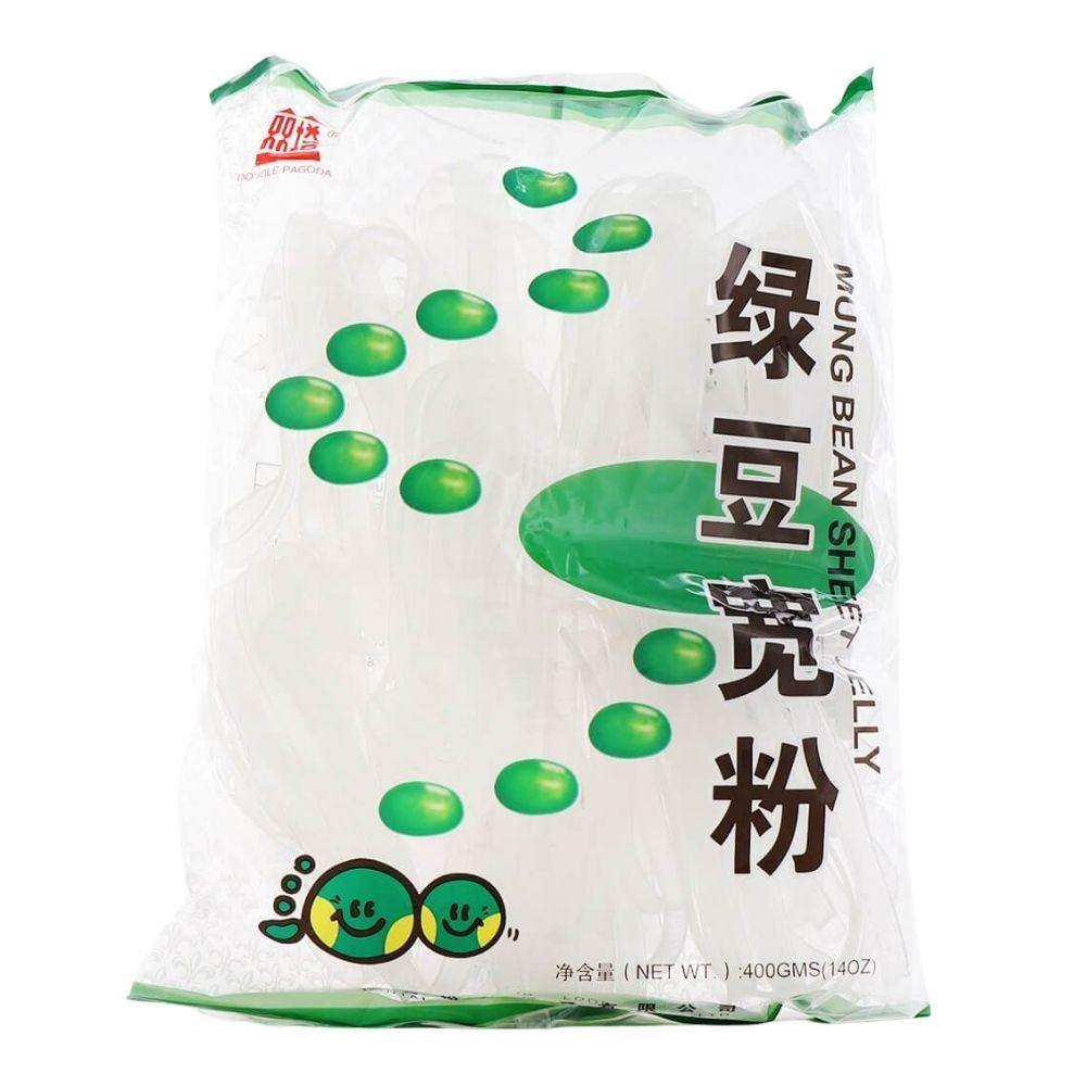 Double Pagoda Mung Bean Glass Wide Noodles 14 Oz (400 g) - 双塔绿豆宽粉 14 Oz - CoCo Island Mart