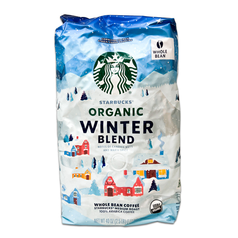 Starbucks Coffee, Organic, Whole Bean, Medium Roast, Winter Blend - 40 oz